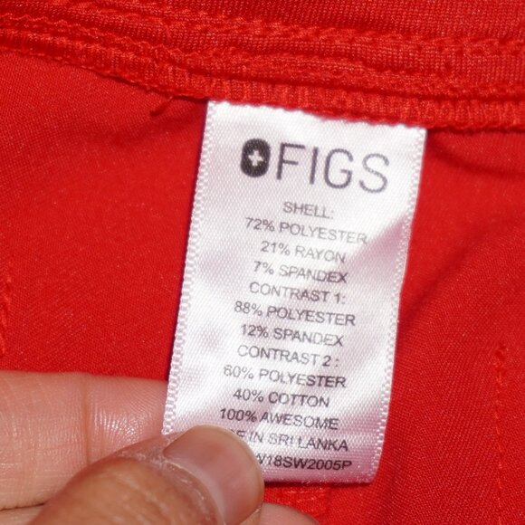 FIGS Red Zamora Jogger Limited Edition Drawstring Scrub Pants Womens XS/P - Picture 12 of 14